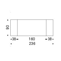 160/236x90x75h Rectangle Shaped