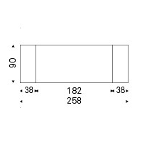 182/258x90x75h Rectangle Shaped
