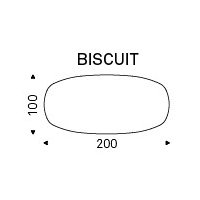 200×100×74h Biscuit Shaped