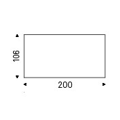 200x106x74h Rectangle Shaped
