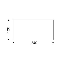 240×120×75h Rectangle Shaped