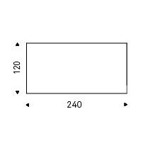 240×120×74.5h Rectangle Shaped
