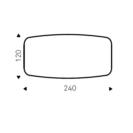240×120×74h Barrel Shaped