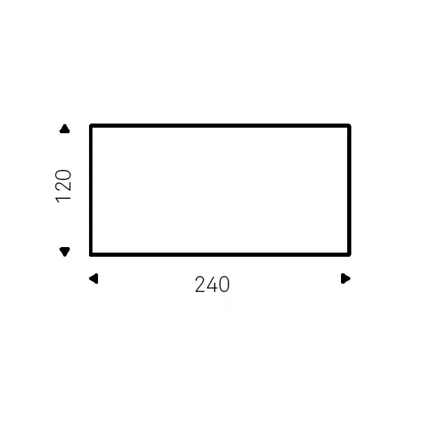240x120x74h Rectangle Shape
