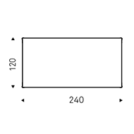Cattelan Italia Boulevard Keramik 240 x 120 x 75h cm rectangle dining table dimensions