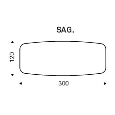 300×120×74.5h Barrel Shaped