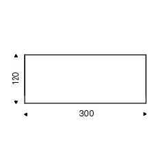 300×120×74.5h Rectangle Shaped