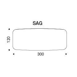 300×120×74h Barrel Shaped