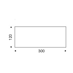 300×120×74h Rectangle Shaped