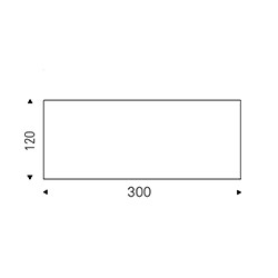 Papel Keramik 300×120×74h Rectangular