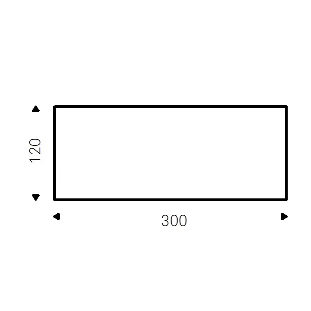 300x120x75h Rectangle Shape