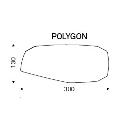 300×130×75h Polygon Shaped