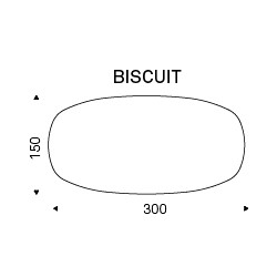 Scott Keramik 300x150x73.5h Biscuit Shaped