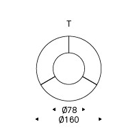 T Diameter 160 x Height 75 cm Swivel