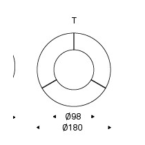 T Diameter 180 x Height 75 cm Swivel